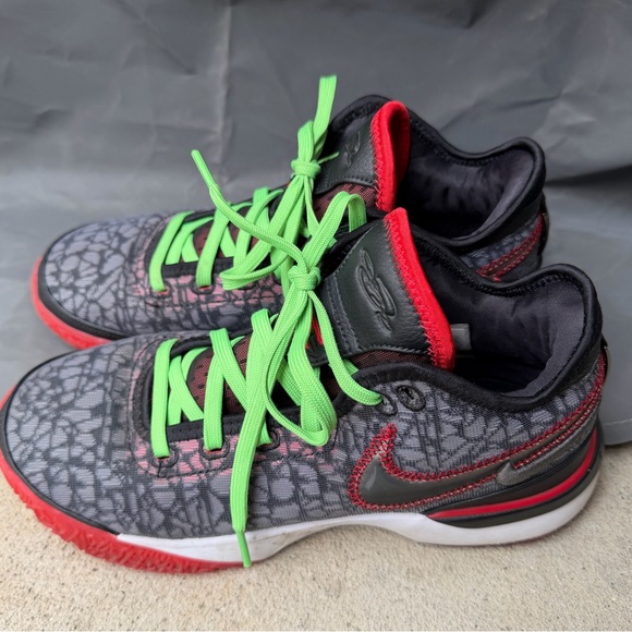 Nike LeBron NXXT Gen Zoom Basketball Shoes Black/Red Neon Green Men’s Size 8 - Picture 3 of 7